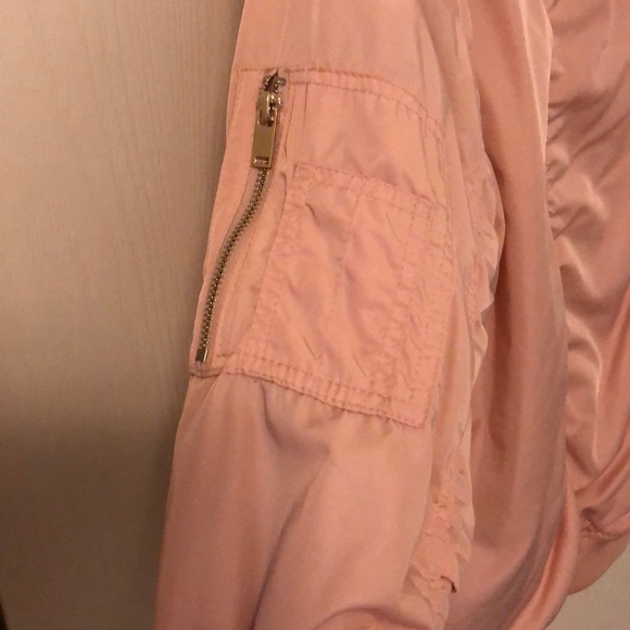 Pink Satin Bomber Jacket - Picture 3 of 4